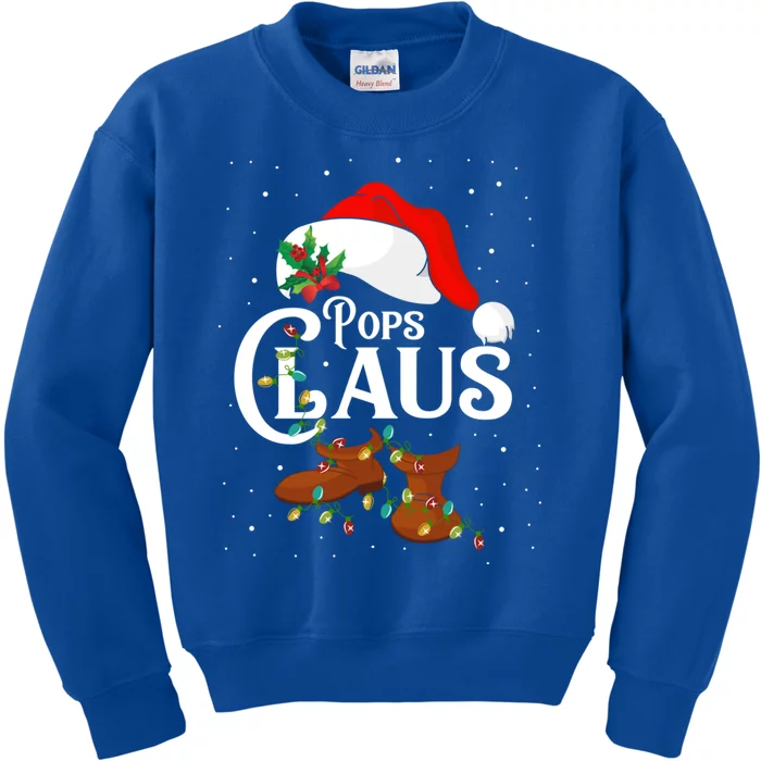 Santa Pops Claus Christmas Lights Family Funny Gift Kids Sweatshirt