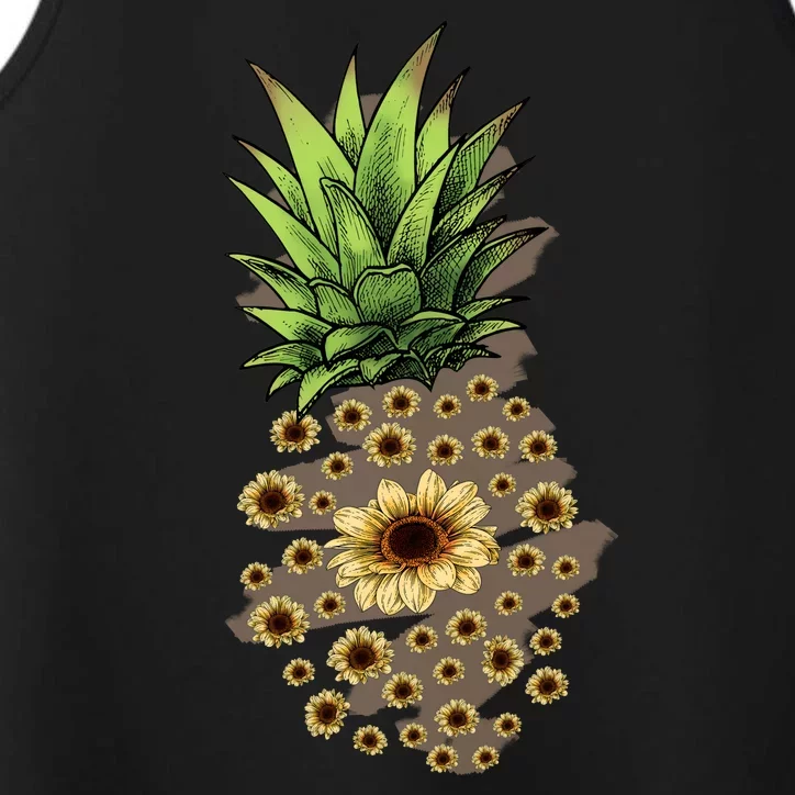 Sunflower Pineapple Cute Performance Tank