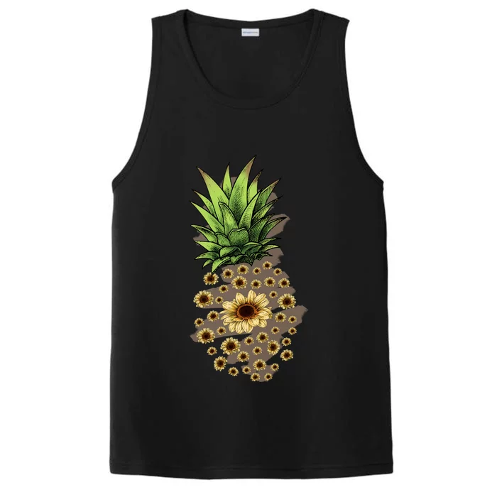 Sunflower Pineapple Cute Performance Tank