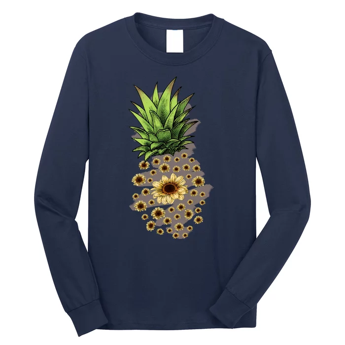 Sunflower Pineapple Cute Long Sleeve Shirt