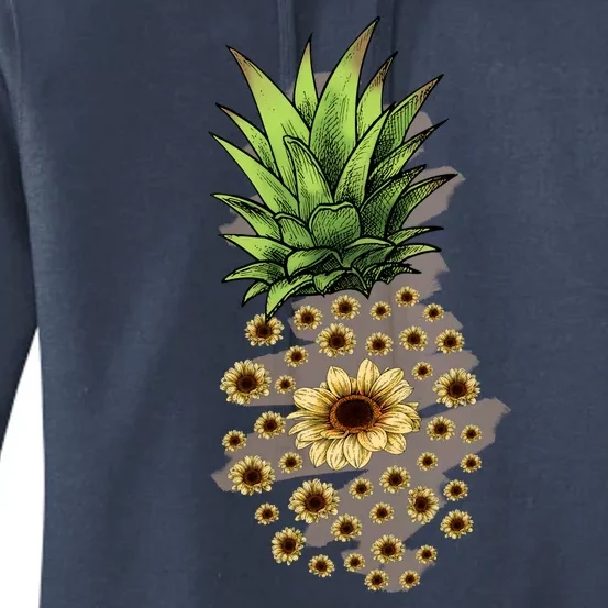 Sunflower Pineapple Cute Women's Pullover Hoodie