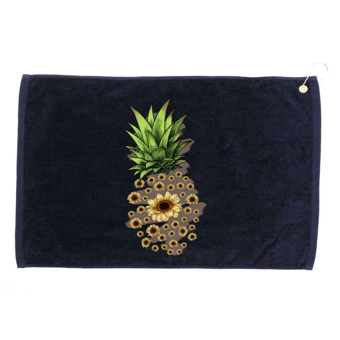 Sunflower Pineapple Cute Grommeted Golf Towel