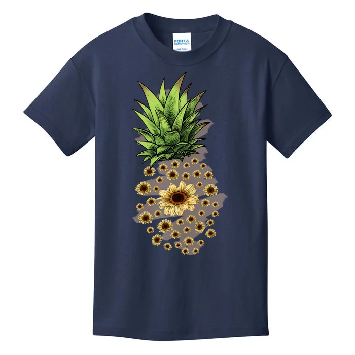 Sunflower Pineapple Cute Kids T-Shirt