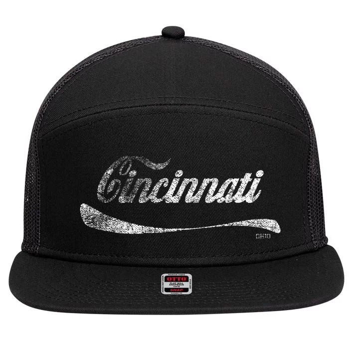 Soda Pop Cincinnati Cola 7 Panel Mesh Trucker Snapback Hat