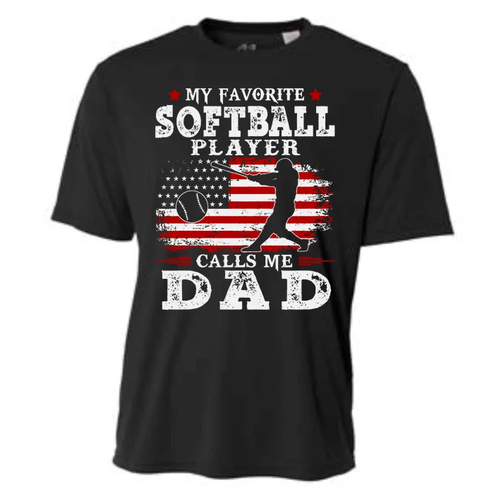 Softball Player Calls Me Dad Cooling Performance Crew T-Shirt