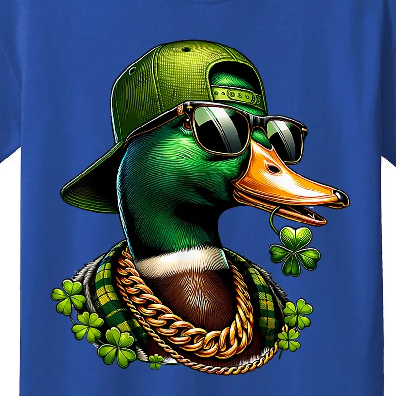 Saint Patricks Call Me Lucky Mallard Duck St PatrickS Day Kids T-Shirt