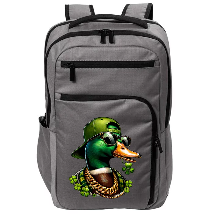 Saint Patricks Call Me Lucky Mallard Duck St PatrickS Day Impact Tech Backpack