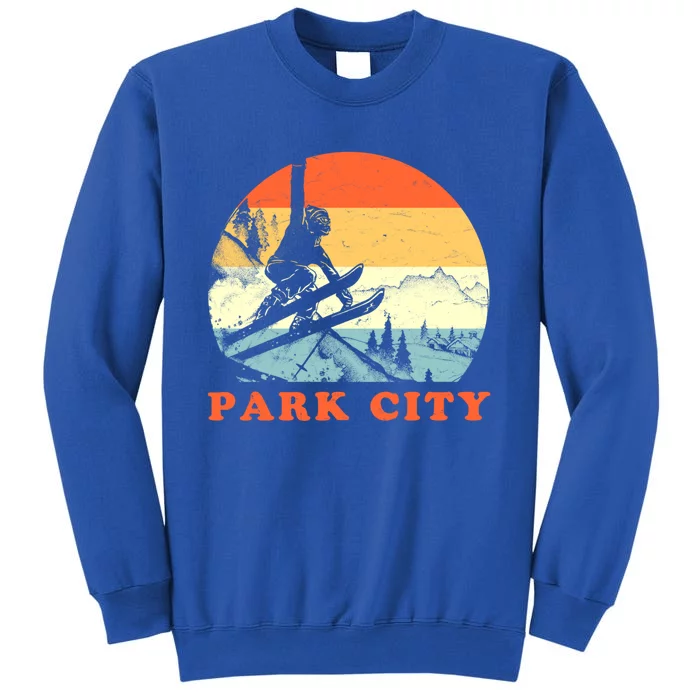 Ski Park City Utah Vintage Snow Skiing Vacation Gift Tall Sweatshirt