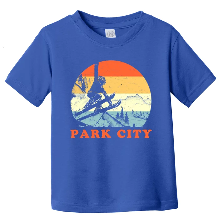 Ski Park City Utah Vintage Snow Skiing Vacation Gift Toddler T-Shirt