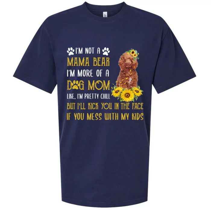 Sunflower Poodle Crossbreed Mom Mothers Day Dog Mom Gift Sueded Cloud Jersey T-Shirt