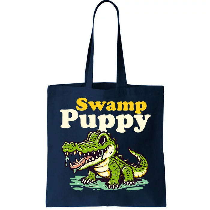 Swamp Puppy: Cute Alligator & Crocodile Lover Funny Tote Bag