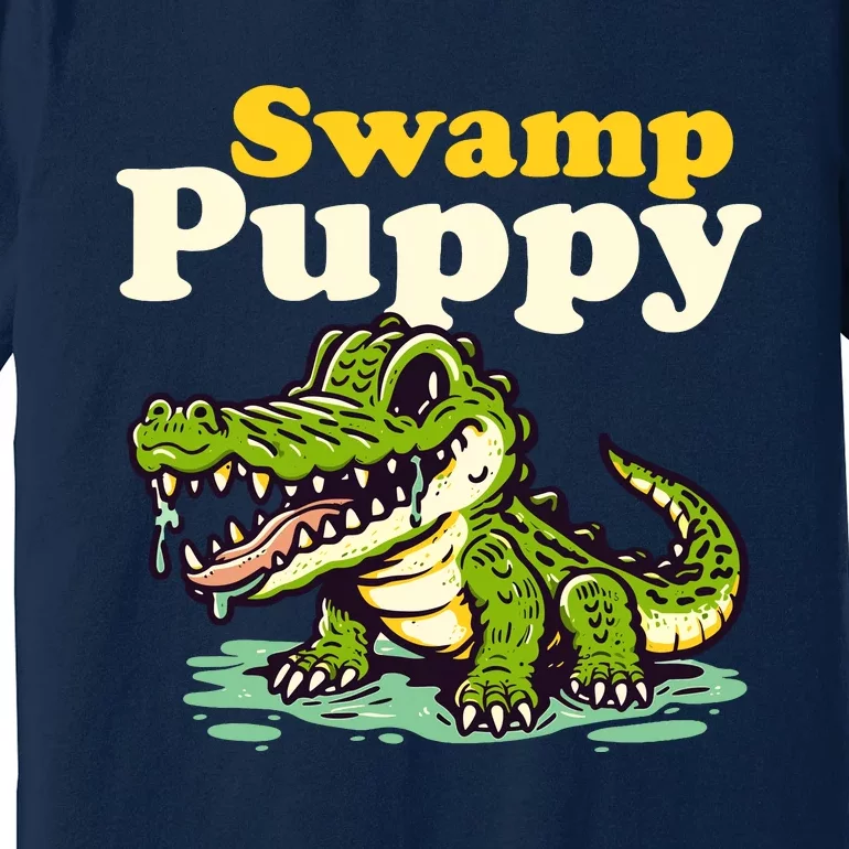 Swamp Puppy: Cute Alligator & Crocodile Lover Funny Premium T-Shirt