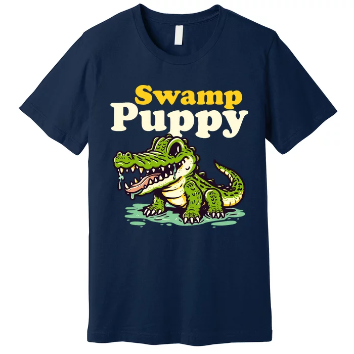 Swamp Puppy: Cute Alligator & Crocodile Lover Funny Premium T-Shirt