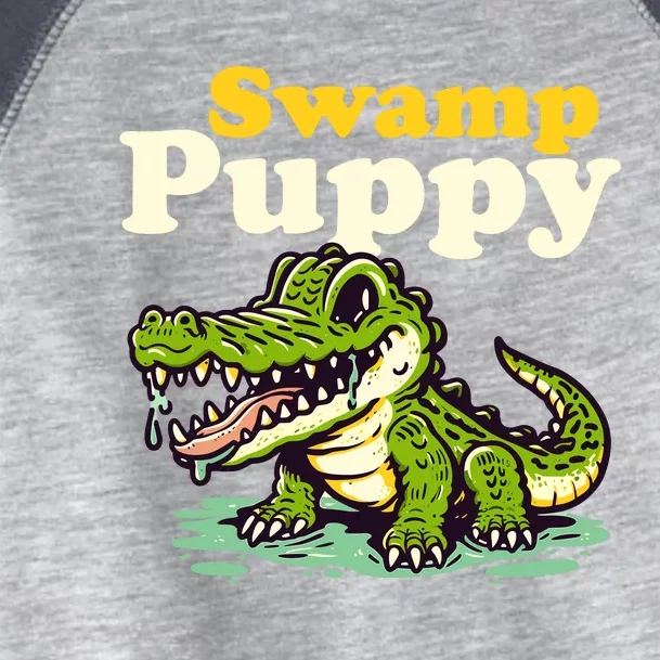 Swamp Puppy: Cute Alligator & Crocodile Lover Funny Toddler Fine Jersey T-Shirt