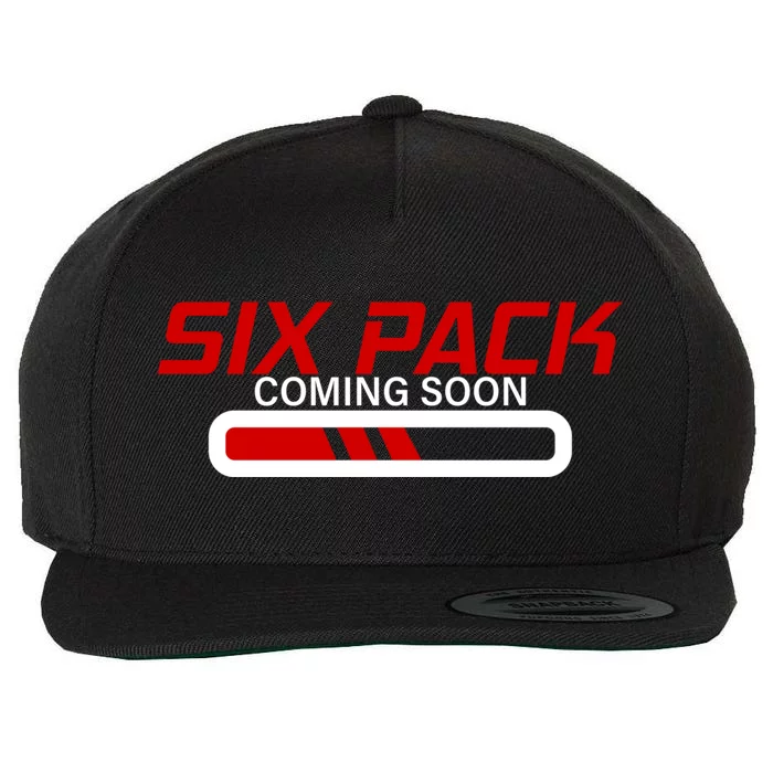 Six Pack Coming Soon Gift Wool Snapback Cap