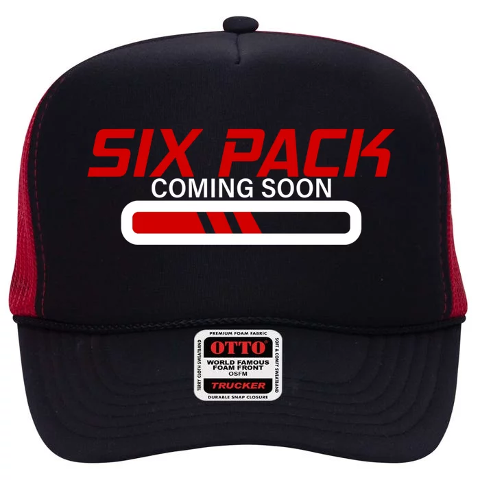 Six Pack Coming Soon Gift High Crown Mesh Trucker Hat