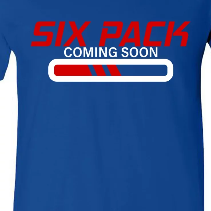 Six Pack Coming Soon Gift V-Neck T-Shirt