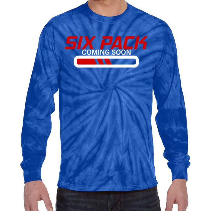 Six Pack Coming Soon Gift Tie-Dye Long Sleeve Shirt