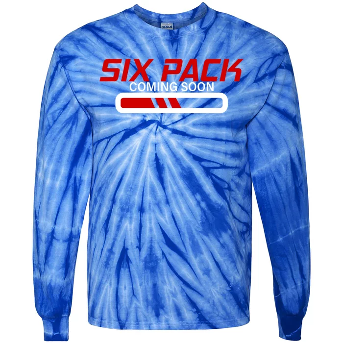 Six Pack Coming Soon Gift Tie-Dye Long Sleeve Shirt