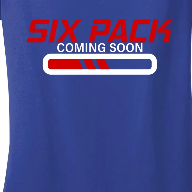 Six Pack Coming Soon Gift Women's V-Neck T-Shirt