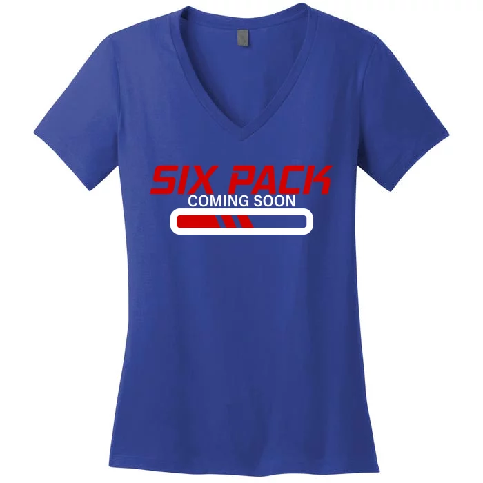 Six Pack Coming Soon Gift Women's V-Neck T-Shirt