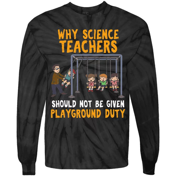 Science Physicist Chemist Teacher Vintage Tie-Dye Long Sleeve Shirt