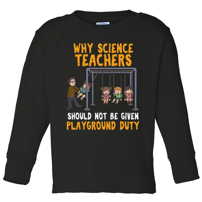 Science Physicist Chemist Teacher Vintage Toddler Long Sleeve Shirt