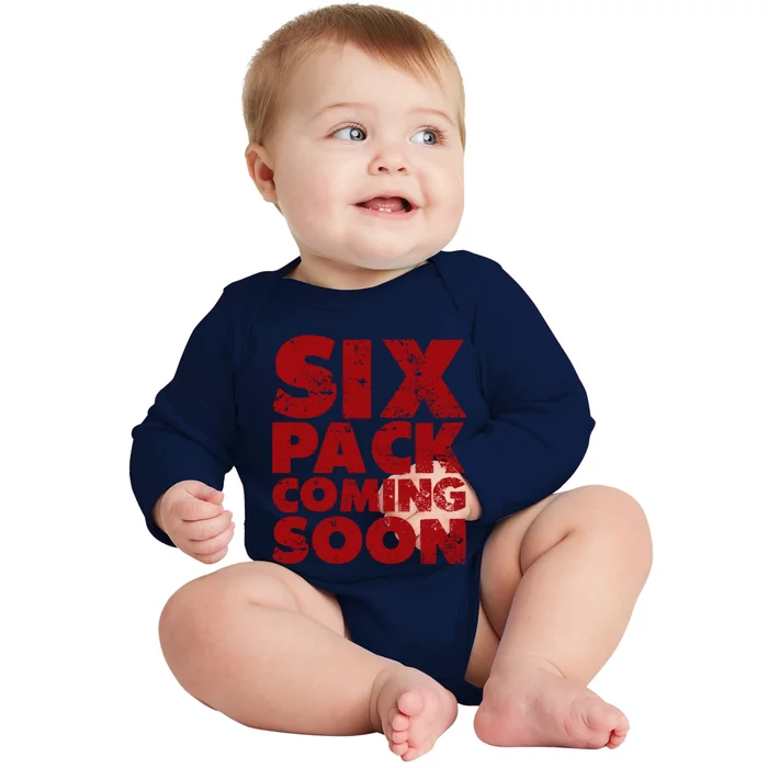 Six Pack Coming Soon Funny Gift Gift Baby Long Sleeve Bodysuit