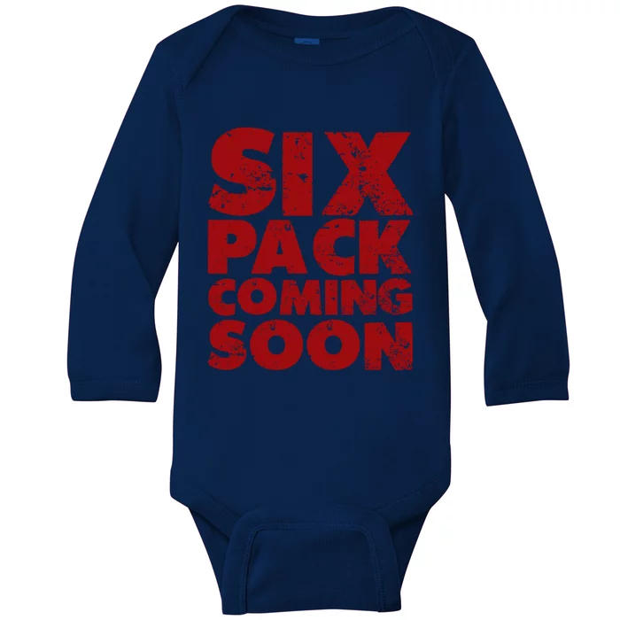 Six Pack Coming Soon Funny Gift Gift Baby Long Sleeve Bodysuit