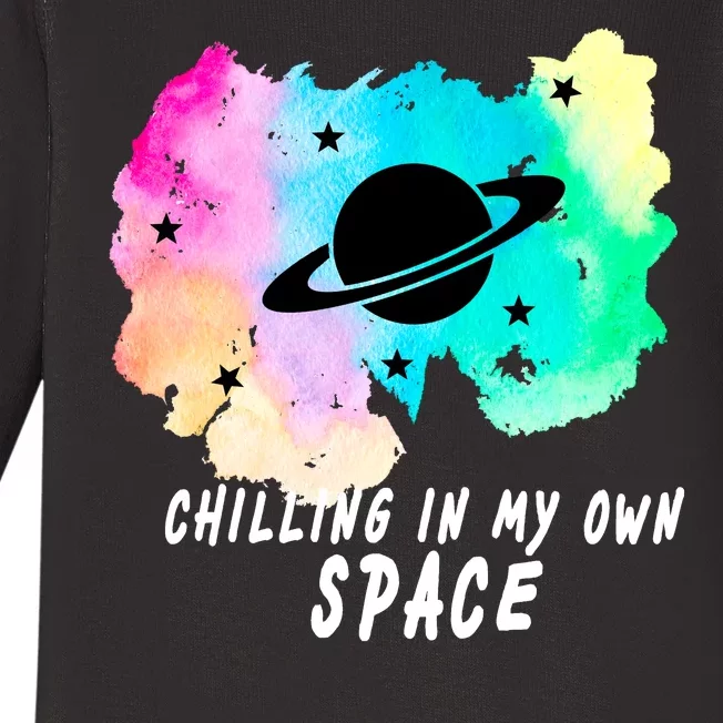 Space Planets Celestial UFO Universe Galaxy Stars Saturn Sky Baby Long Sleeve Bodysuit