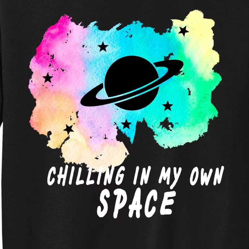 Space Planets Celestial UFO Universe Galaxy Stars Saturn Sky Tall Sweatshirt