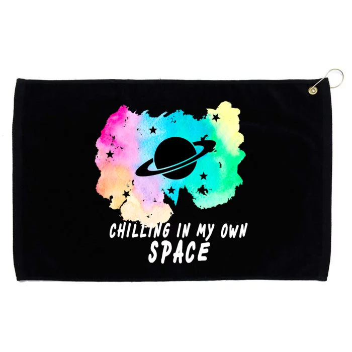 Space Planets Celestial UFO Universe Galaxy Stars Saturn Sky Grommeted Golf Towel