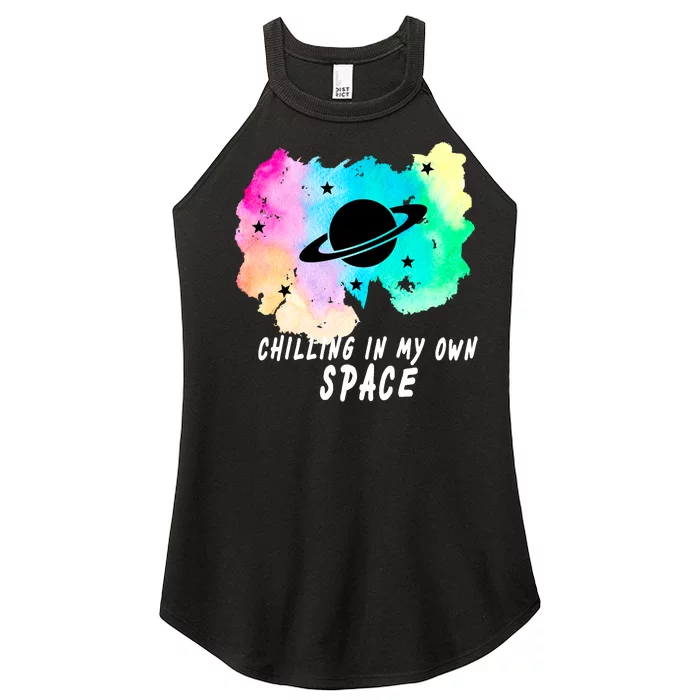 Space Planets Celestial UFO Universe Galaxy Stars Saturn Sky Women’s Perfect Tri Rocker Tank