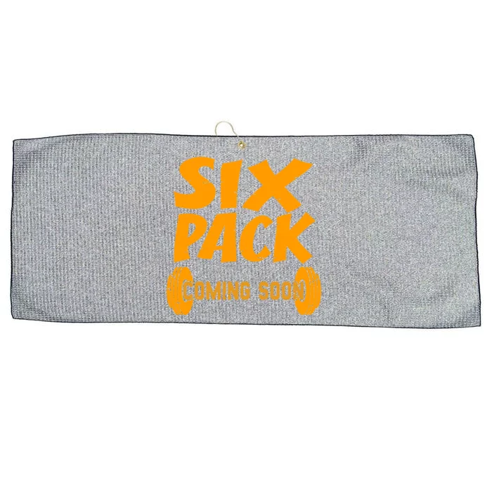 Six Pack Coming Soon For Fans Of Gym Muscles And Strength Cool Gift Large Microfiber Waffle Golf Towel