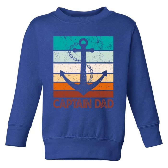 Super Papa Captain Dad Fathers Day Son Daughter Dad Gift Toddler Sweatshirt