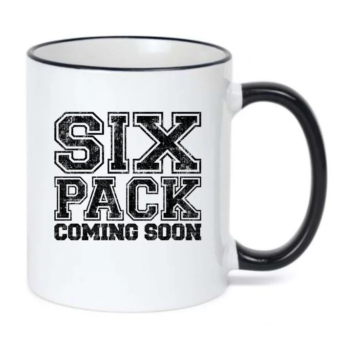 Six Pack Coming Soon Funny Passive Sport Gym Motivation Gift Black Color Changing Mug