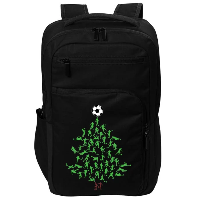 Soccer Player Christmas Tree Xmas Gift Impact Tech Backpack