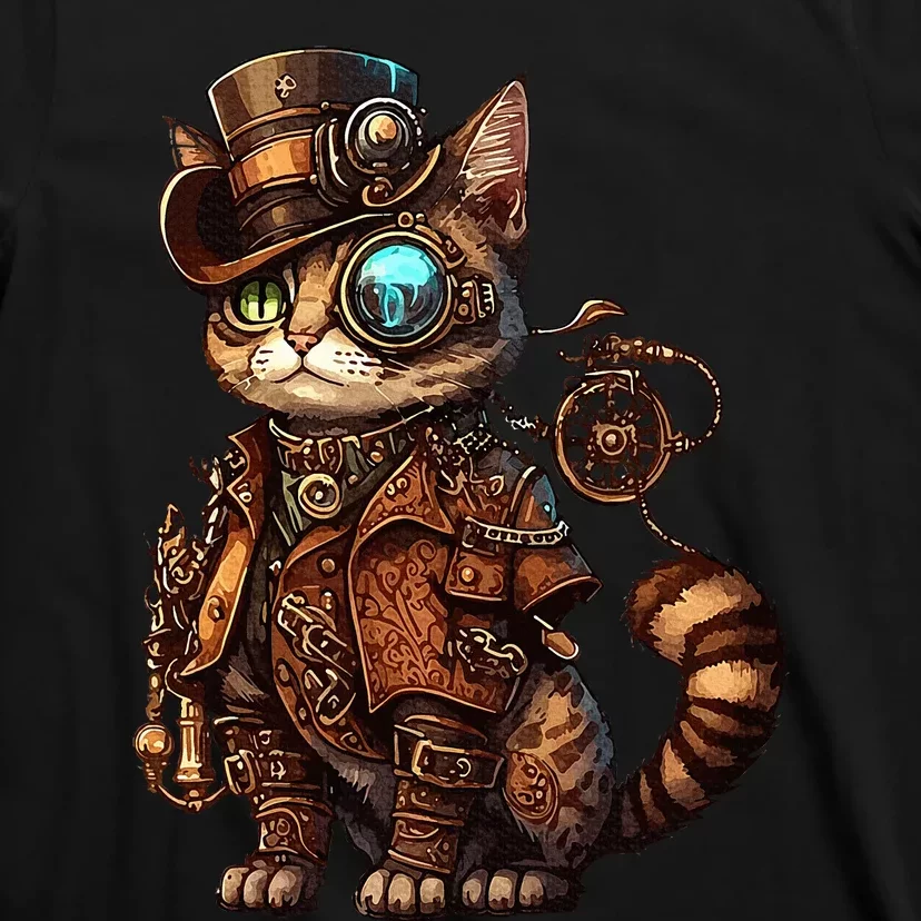 Steam Punk Cat Kitten Kitty Steampunk T-Shirt