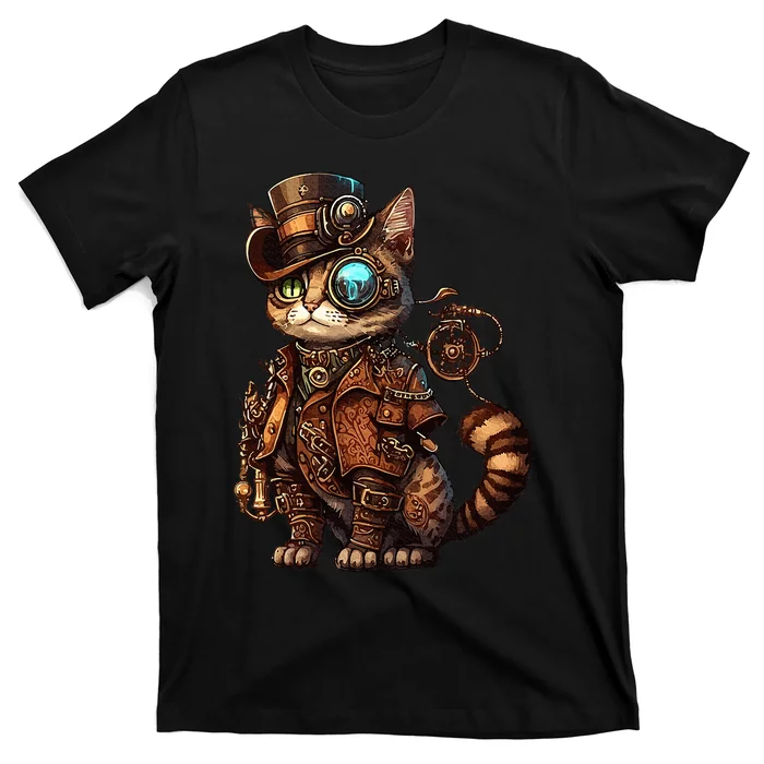 Steam Punk Cat Kitten Kitty Steampunk T-Shirt