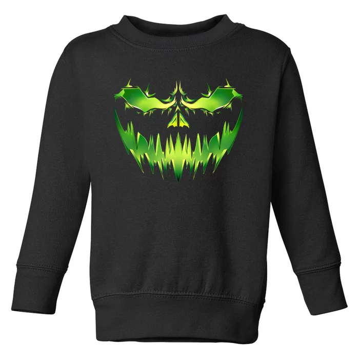 Scary Pumpkin Costume Funny Halloween Toddler Sweatshirt