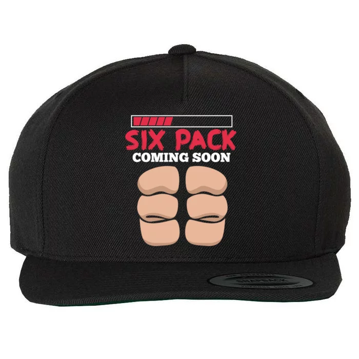 Six Pack Coming Soon Funny Fitness Workout Abs Cute Gift Wool Snapback Cap