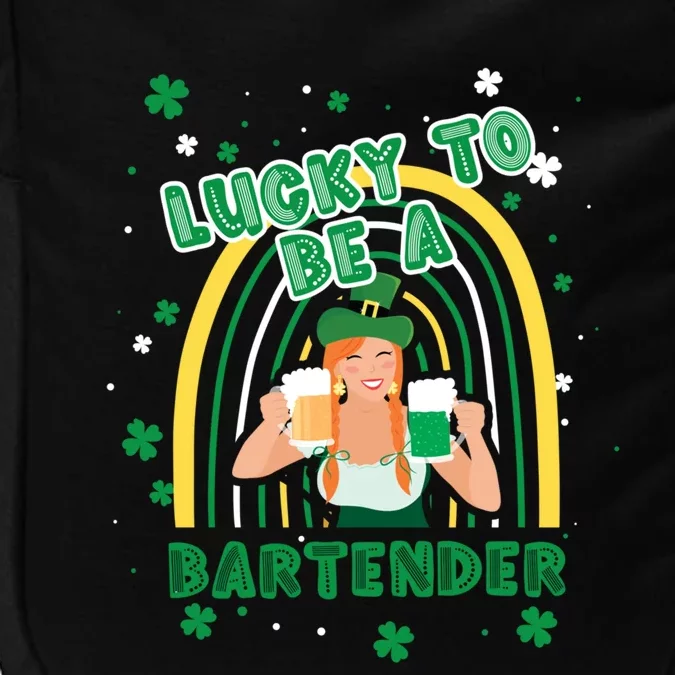 Saint Patrick Costume Shamrock Lucky To Be A Bartender Gift Impact Tech Backpack