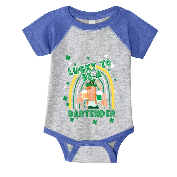 Saint Patrick Costume Shamrock Lucky To Be A Bartender Gift Infant Baby Jersey Bodysuit