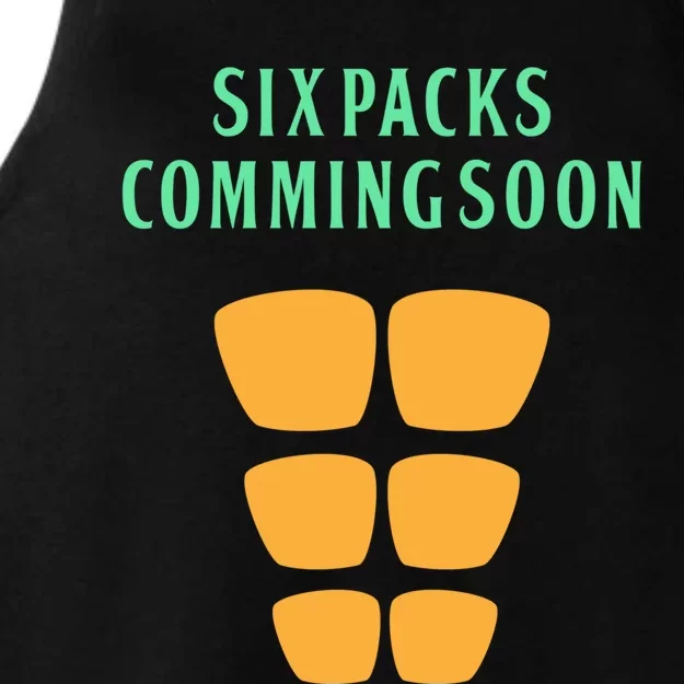 Six Pack Coming Soon Gift For Guys And Gals Cool Gift Ladies Tri-Blend Wicking Tank