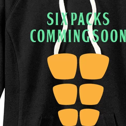 Six Pack Coming Soon Gift For Guys And Gals Cool Gift Women's Fleece Hoodie