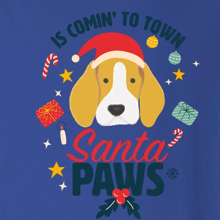 Santa Paws Cute Beagle As Santa Claus For Christmas Funny Gift Toddler Long Sleeve Shirt