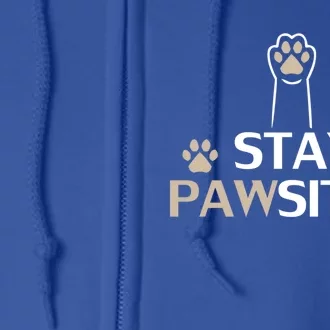 Stay Pawsitive Cat Funny Quote Gift Full Zip Hoodie