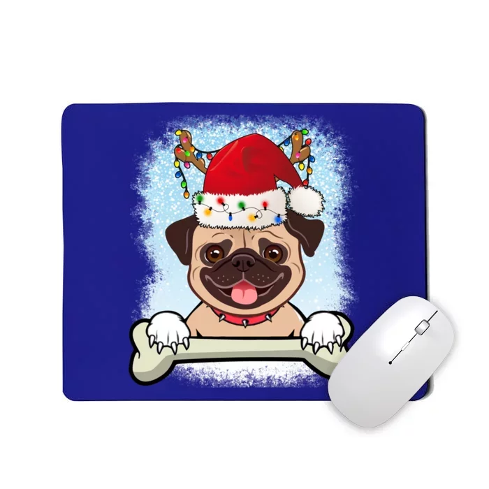 Santa Pug Christmas Lights Xmas Great Gift Mousepad