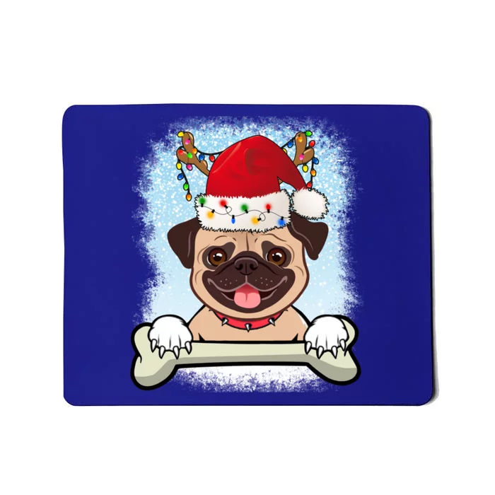 Santa Pug Christmas Lights Xmas Great Gift Mousepad