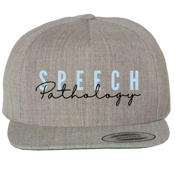 Speech Pathology Cool Gift Slp Speech Therapy Gift Wool Snapback Cap